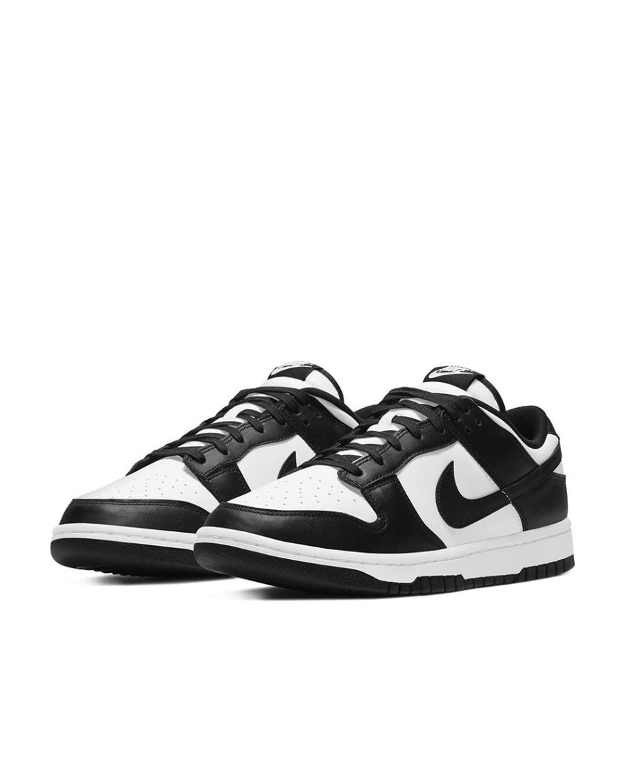 Black & White Dunk Low Retro Sneakers Product Image