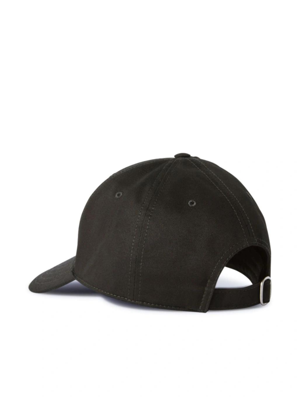 OFF-WHITE Arrow Brand-embroidered Cotton-twill Baseball Cap In Black White Product Image