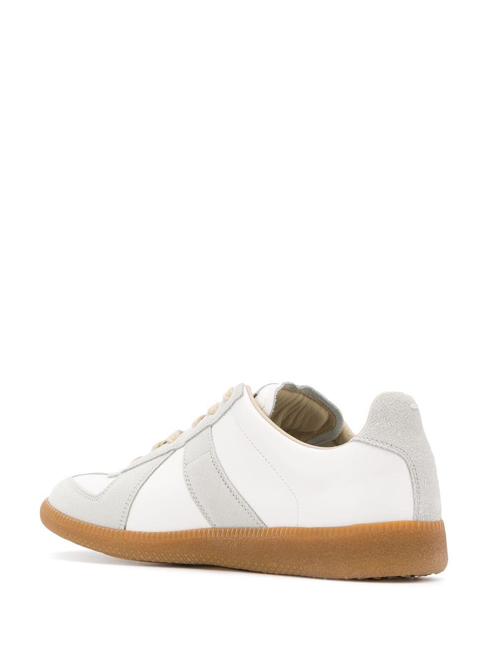 MAISON MARGIELA Replica Leather And Suede Sneakers In White Product Image