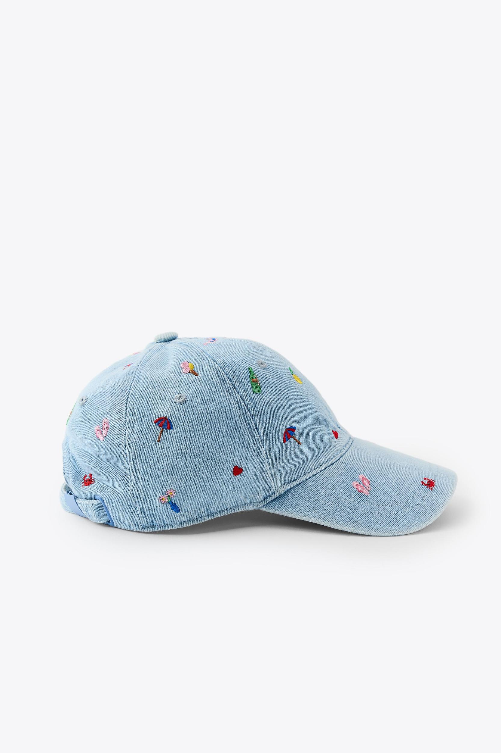 EMBROIDERED DENIM CAP Product Image