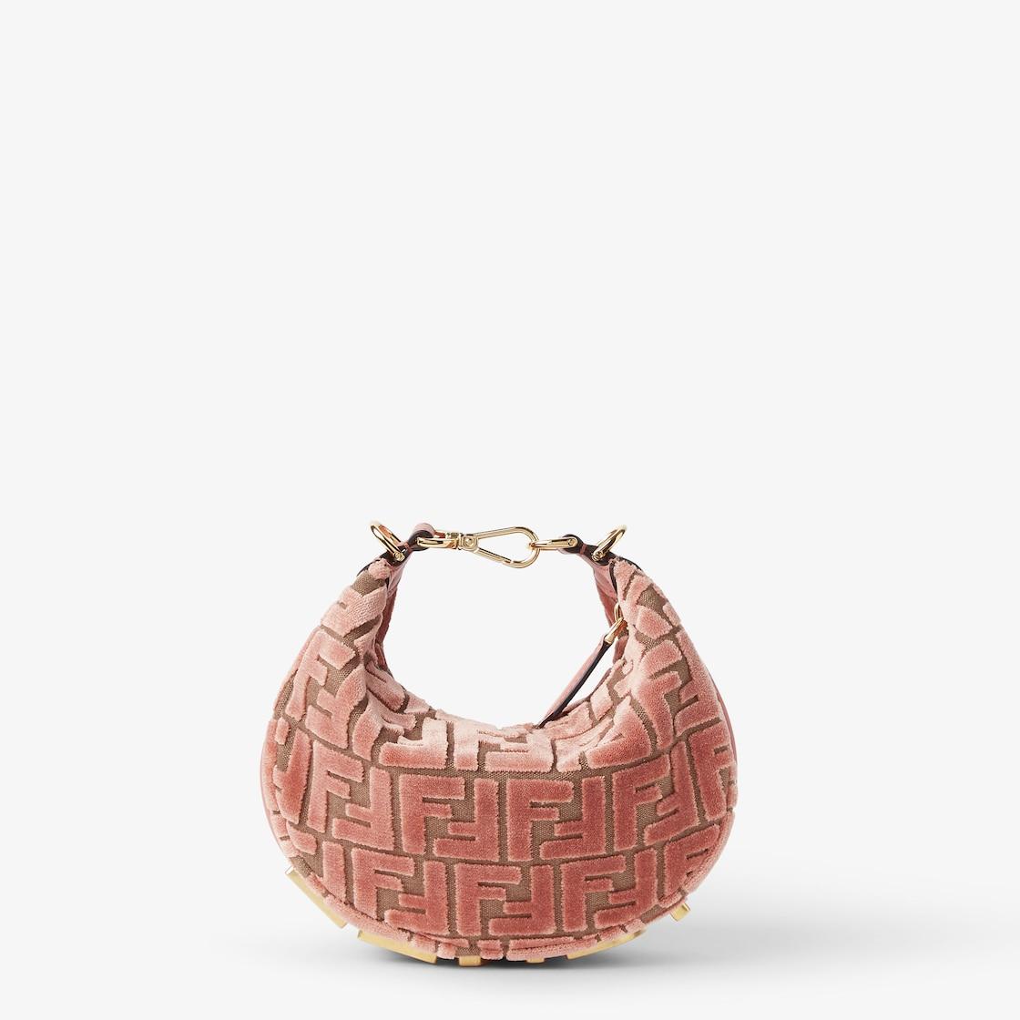 Fendigraphy MiniPink FF jacquard velvet mini-bag Product Image