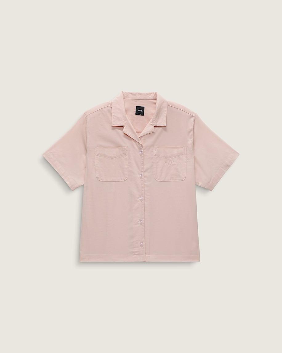Cassidy Camp Shirt in Sepia Rose Pink| Vans US Product Image