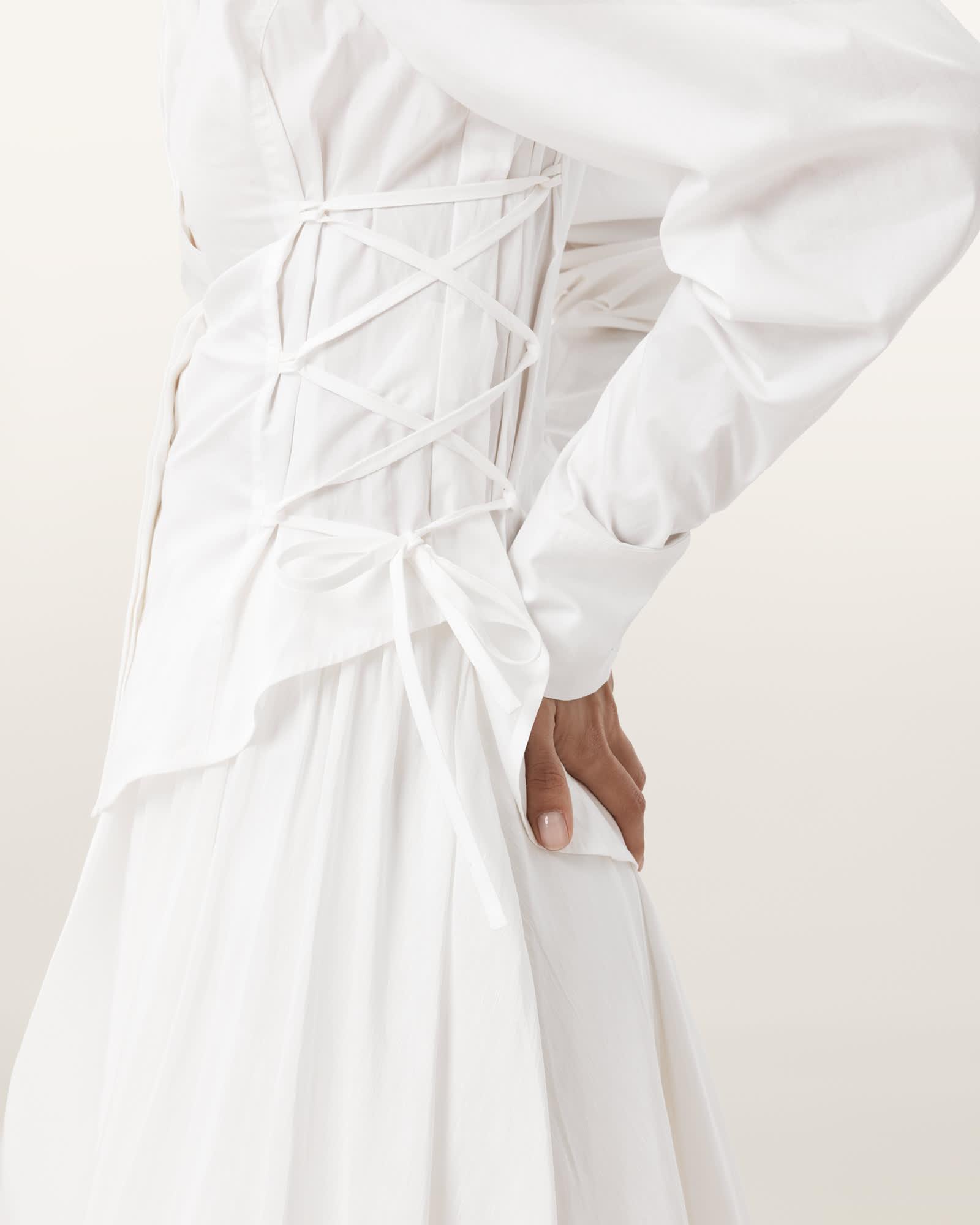 Evanna Tie Detail High Neck Shirt Product Image