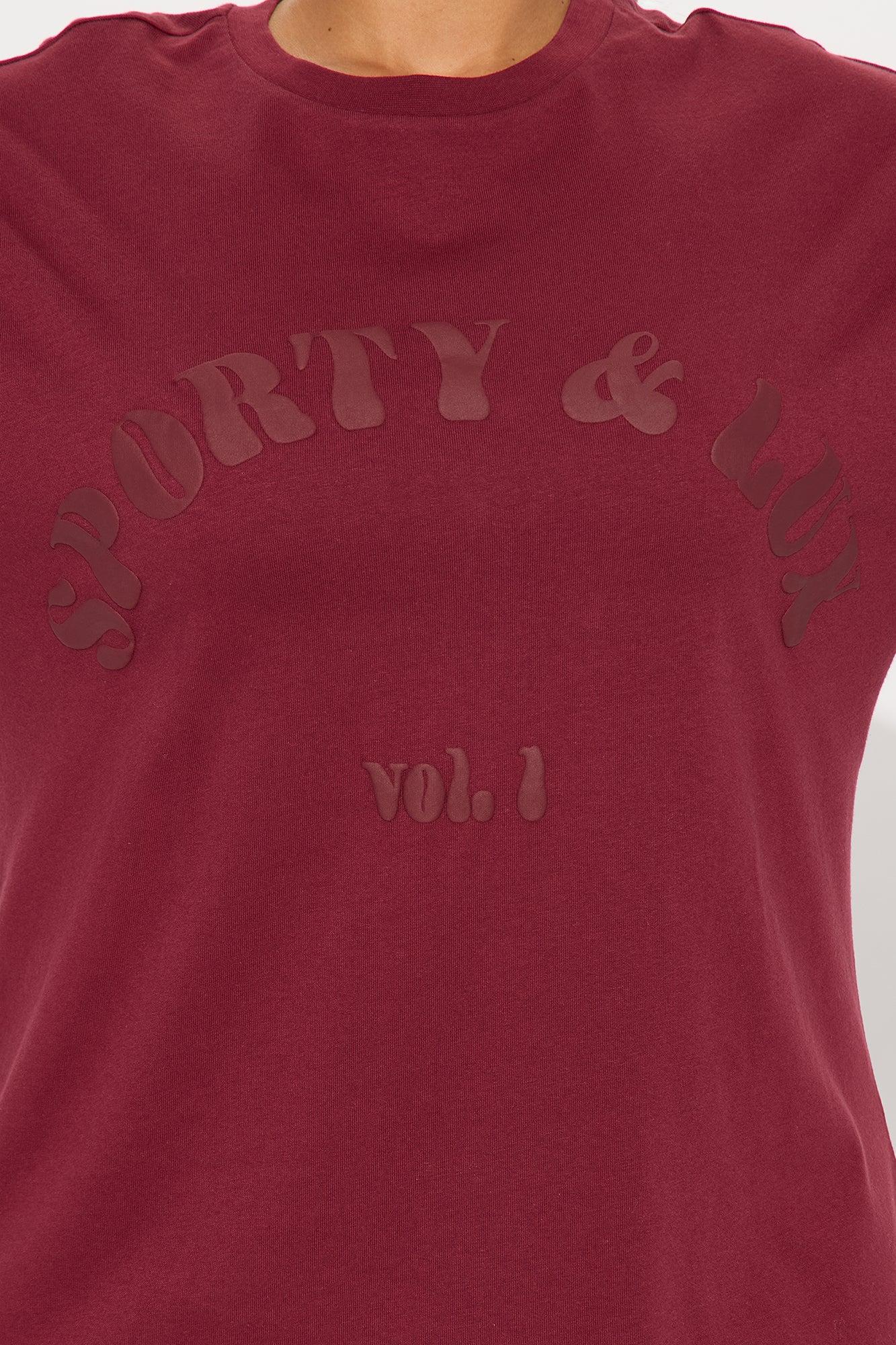 Sporty & Lux Legging Set - Burgundy Female Product Image