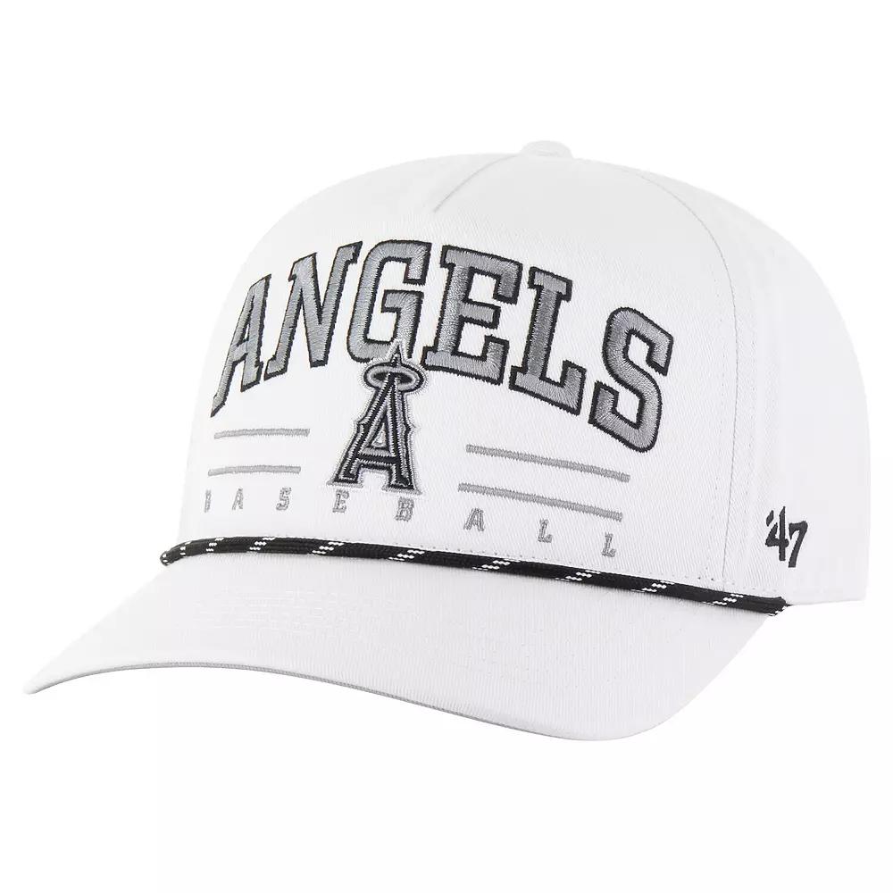 Men's '47 White Los Angeles Angels Roscoe Speckle Hitch Adjustable Hat Product Image