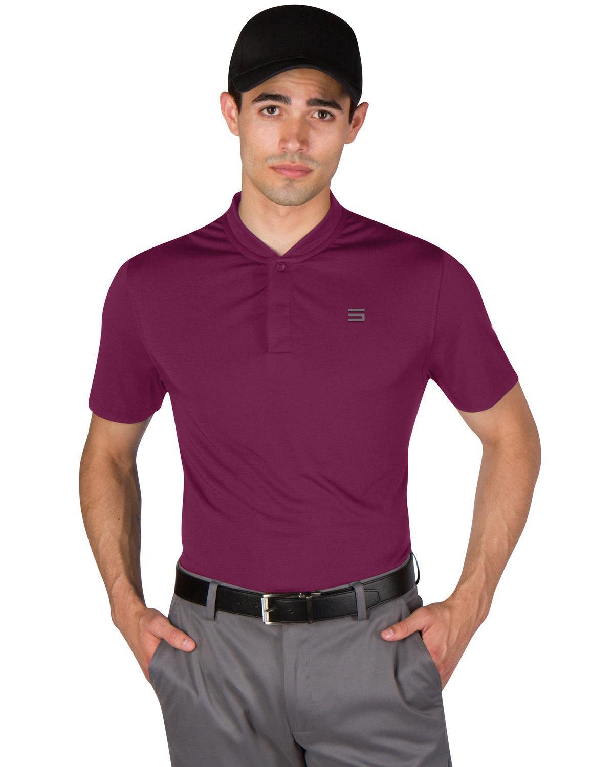 Three Sixty Six Men's Solid Collarless Golf Polo Male Product Image