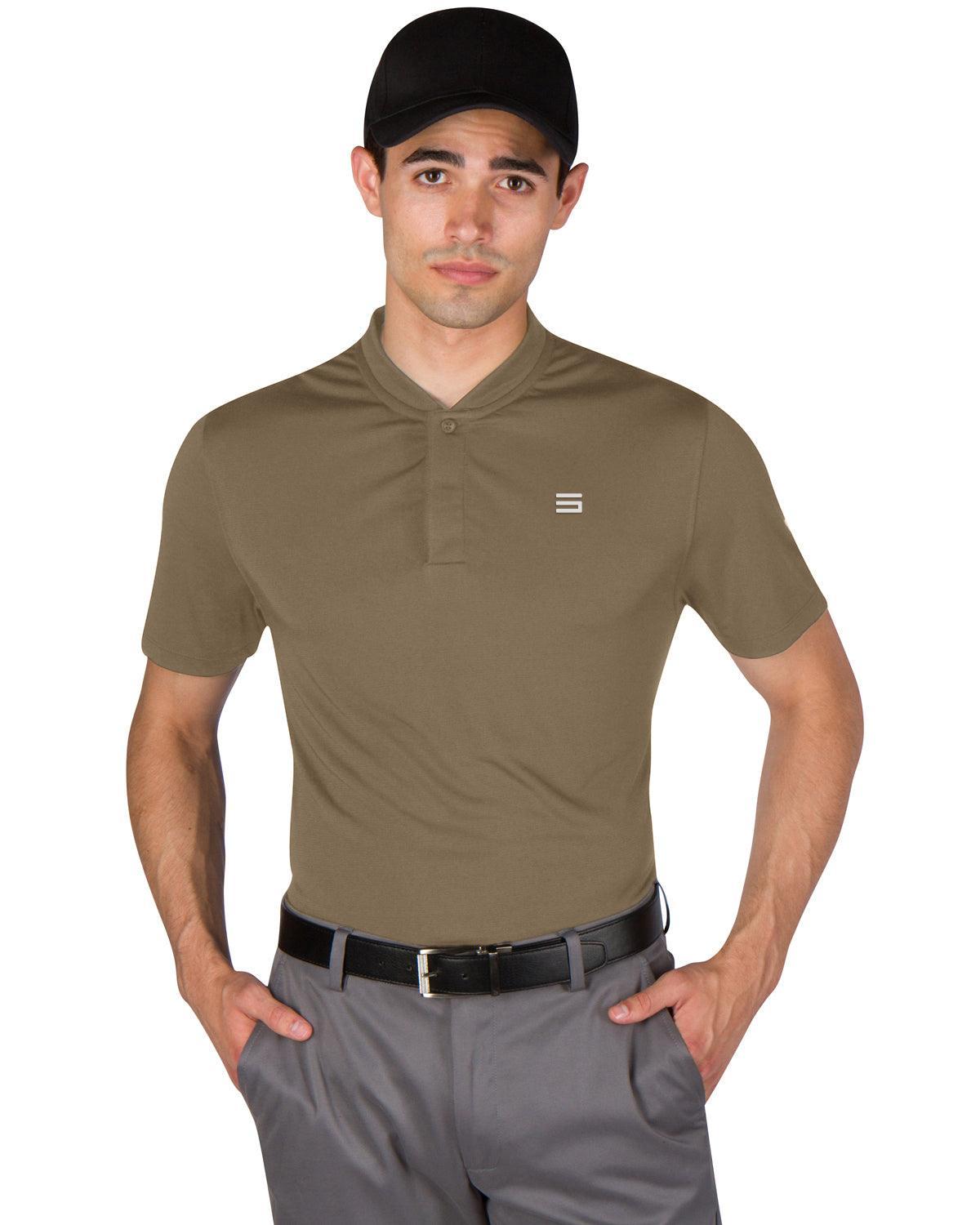 Three Sixty Six Men's Solid Collarless Golf Polo Male Product Image