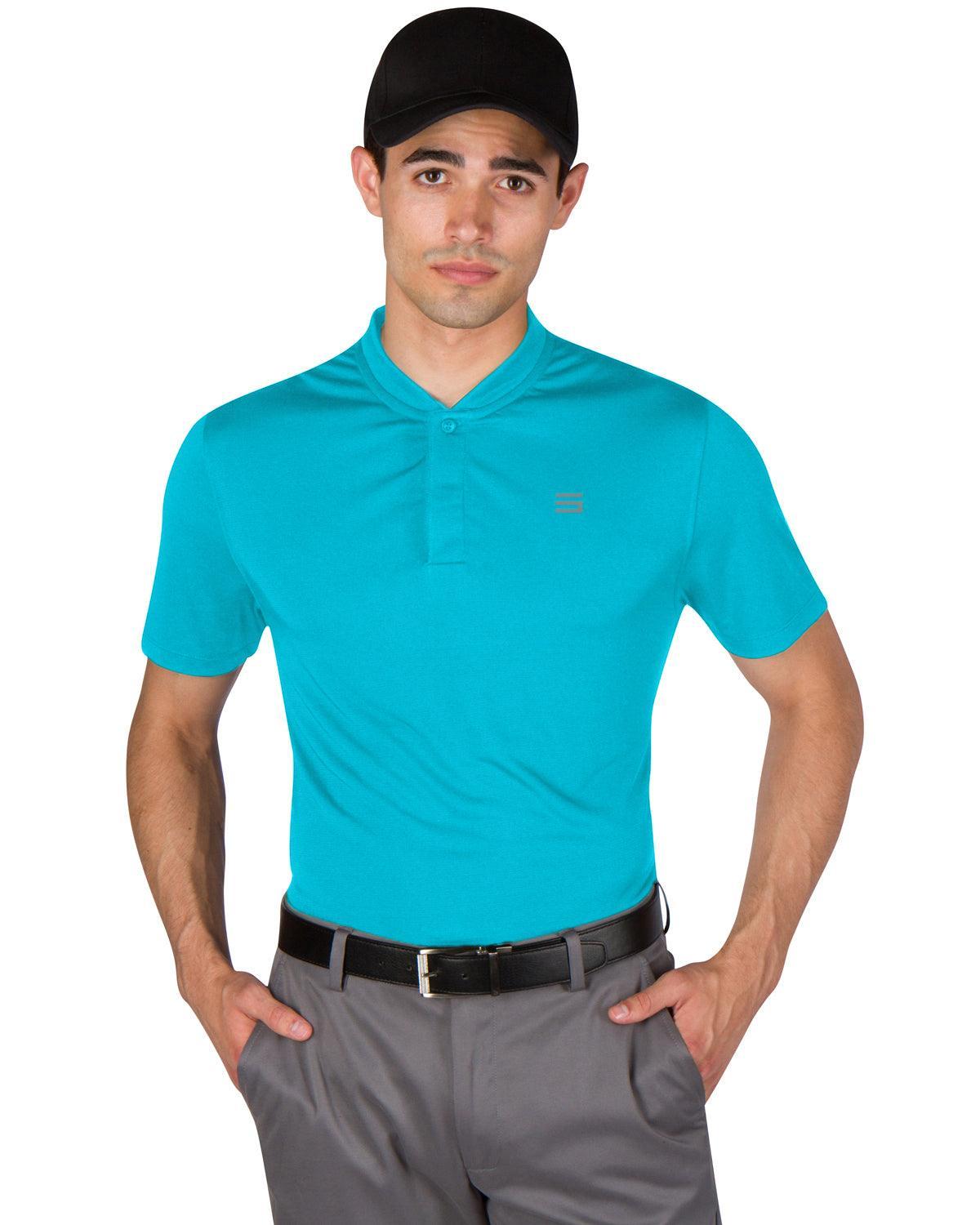 Three Sixty Six Men's Solid Collarless Golf Polo Male Product Image