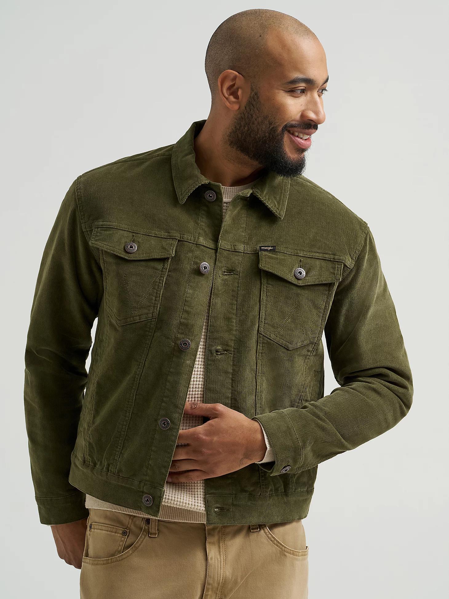 Men's Unlined Corduroy Jacket in Olive Night Product Image
