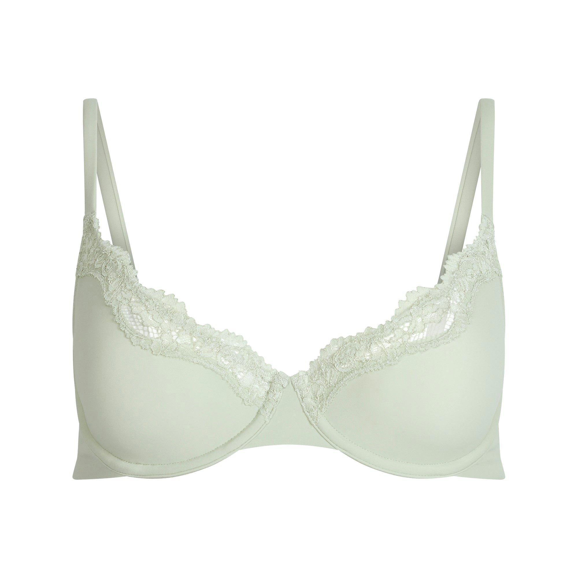 FITS EVERYBODY LACE UNLINED SCOOP BRA | SPEARMINT Product Image
