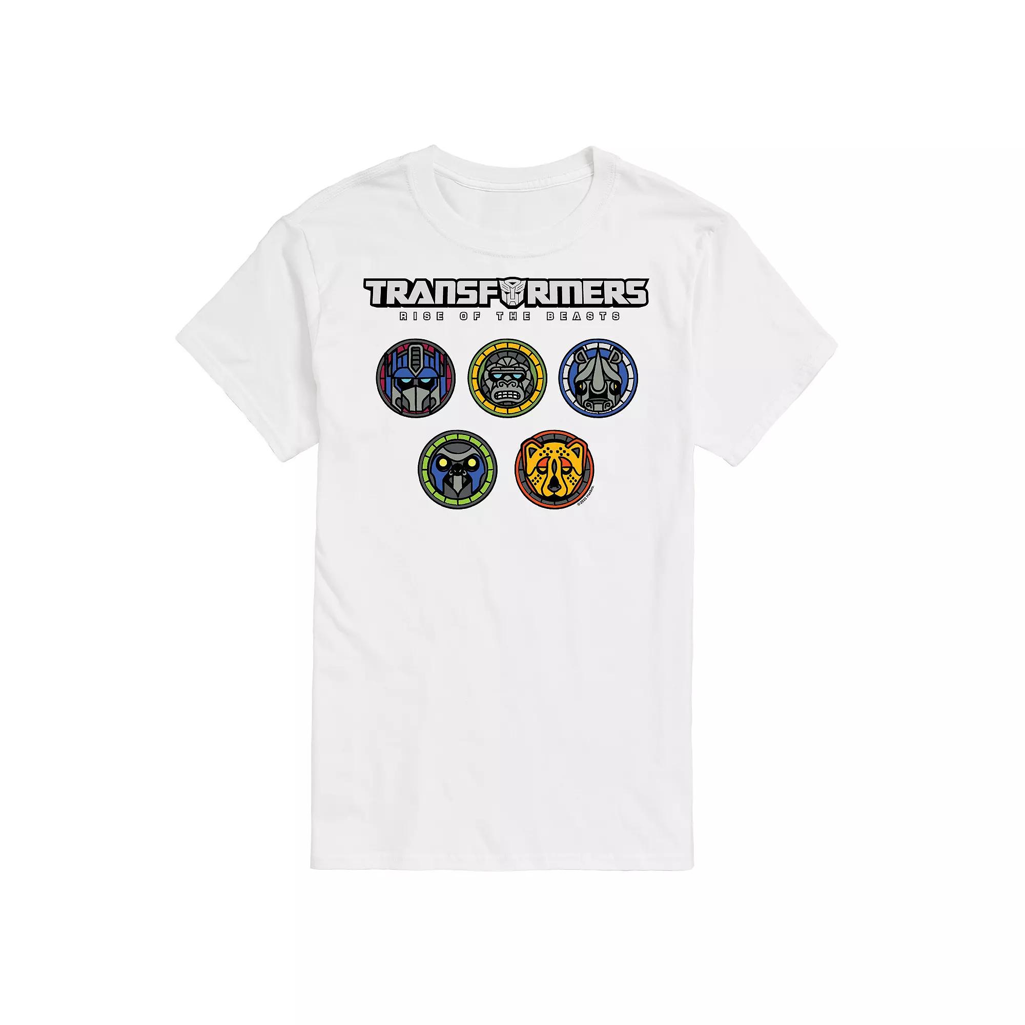 Men's Transformers Logo With Badges Graphic Tee,  Product Image