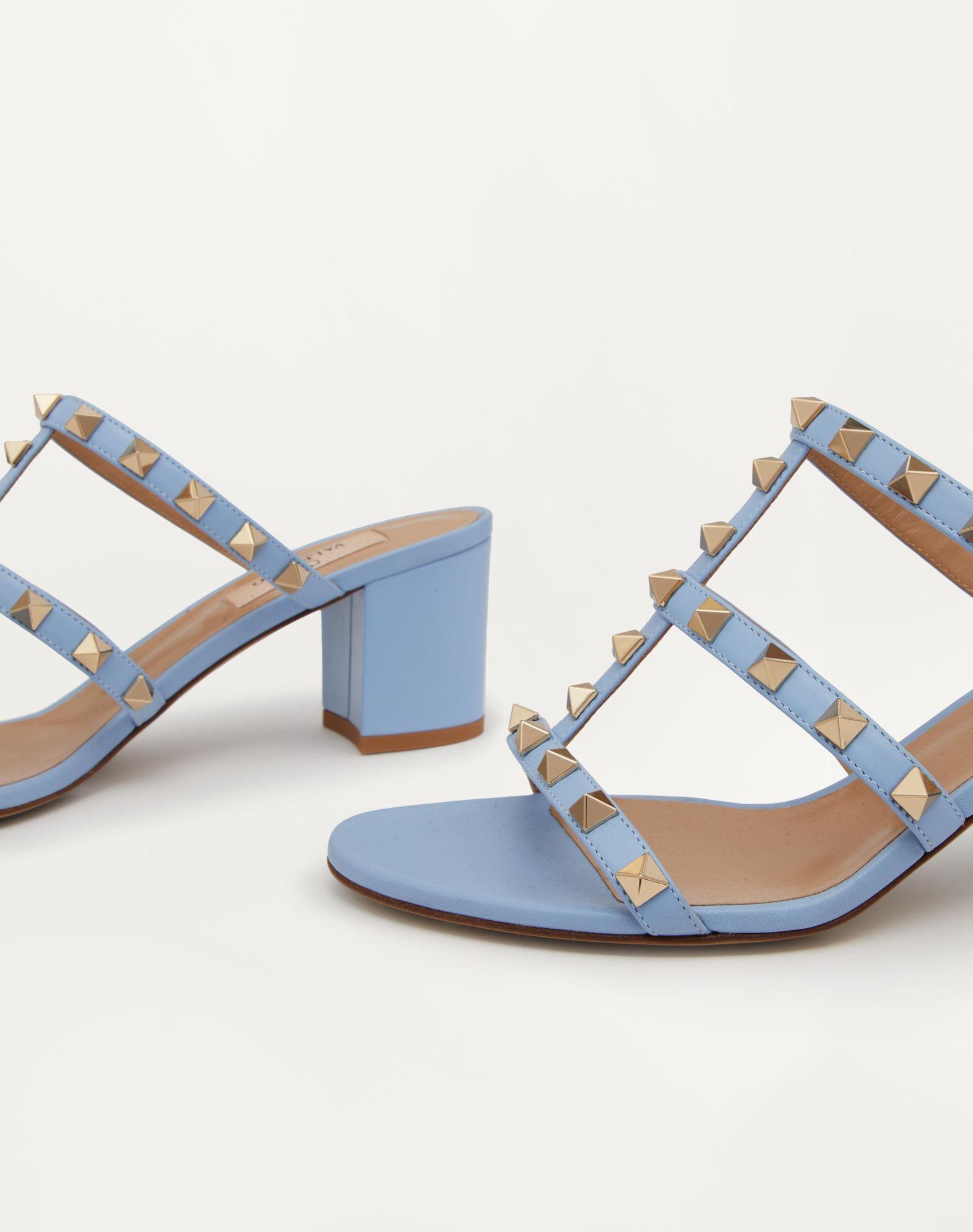 Rockstud Calfskin Leather Slide Sandal 60 Mm Product Image