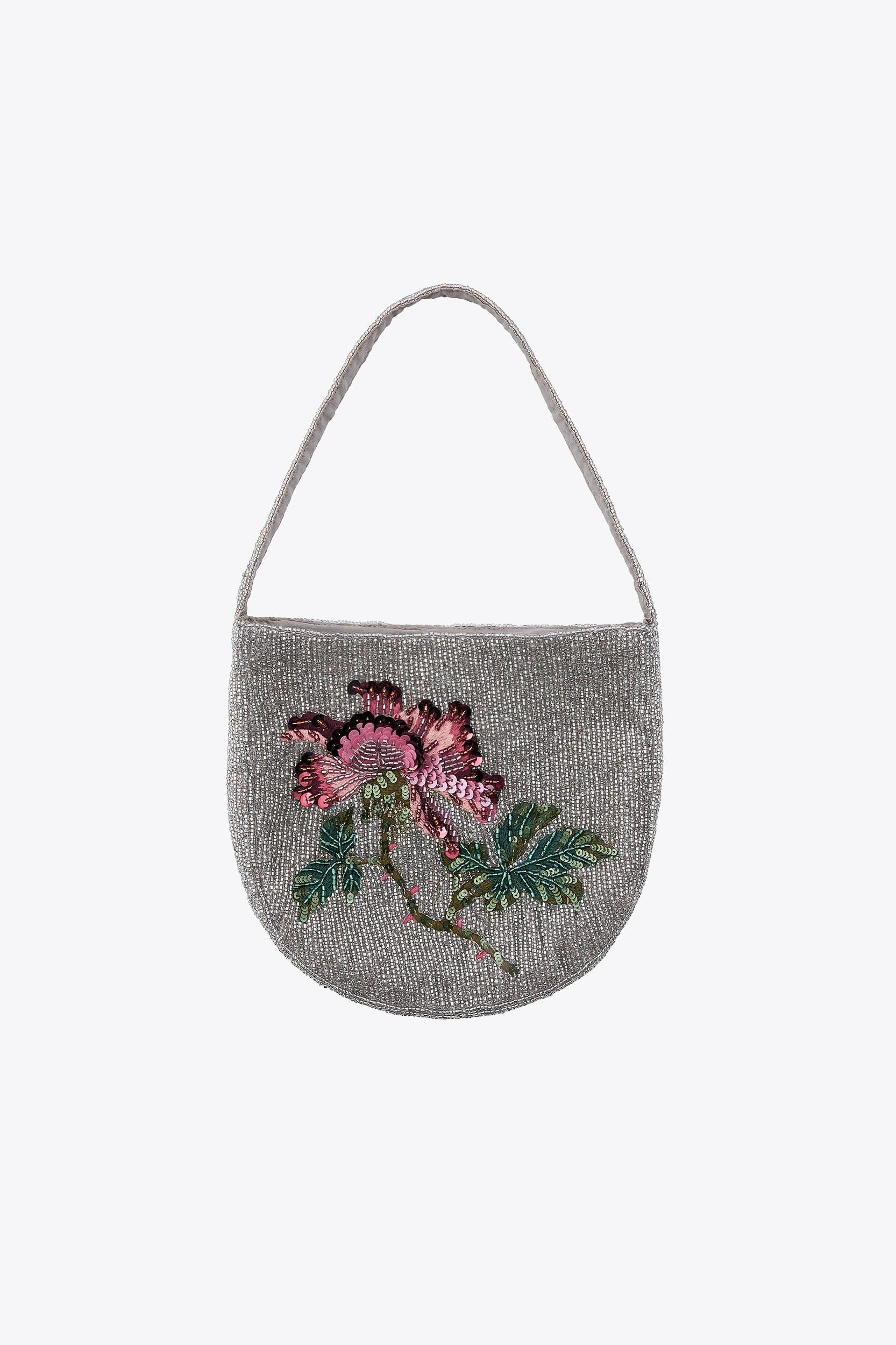 FLORAL BEADED SEQUIN BAG Product Image