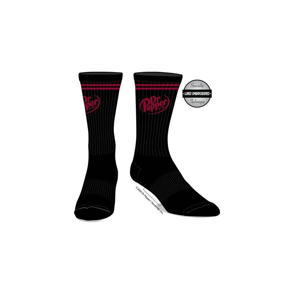 Men's Dr Pepper Athletic Crew Socks - Black 6-12 Product Image
