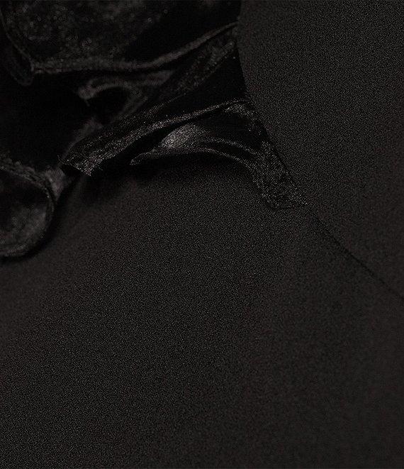 Marina Ruffled One Shoulder Sleeveless Scuba Crepe Sheath Dress Product Image