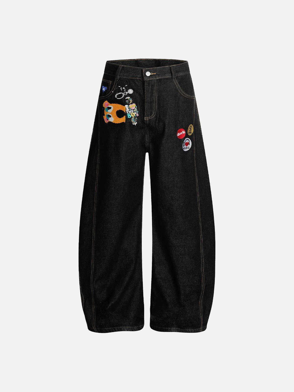 Aelfric Eden Embroidery Baggy Barrel Jeans Product Image