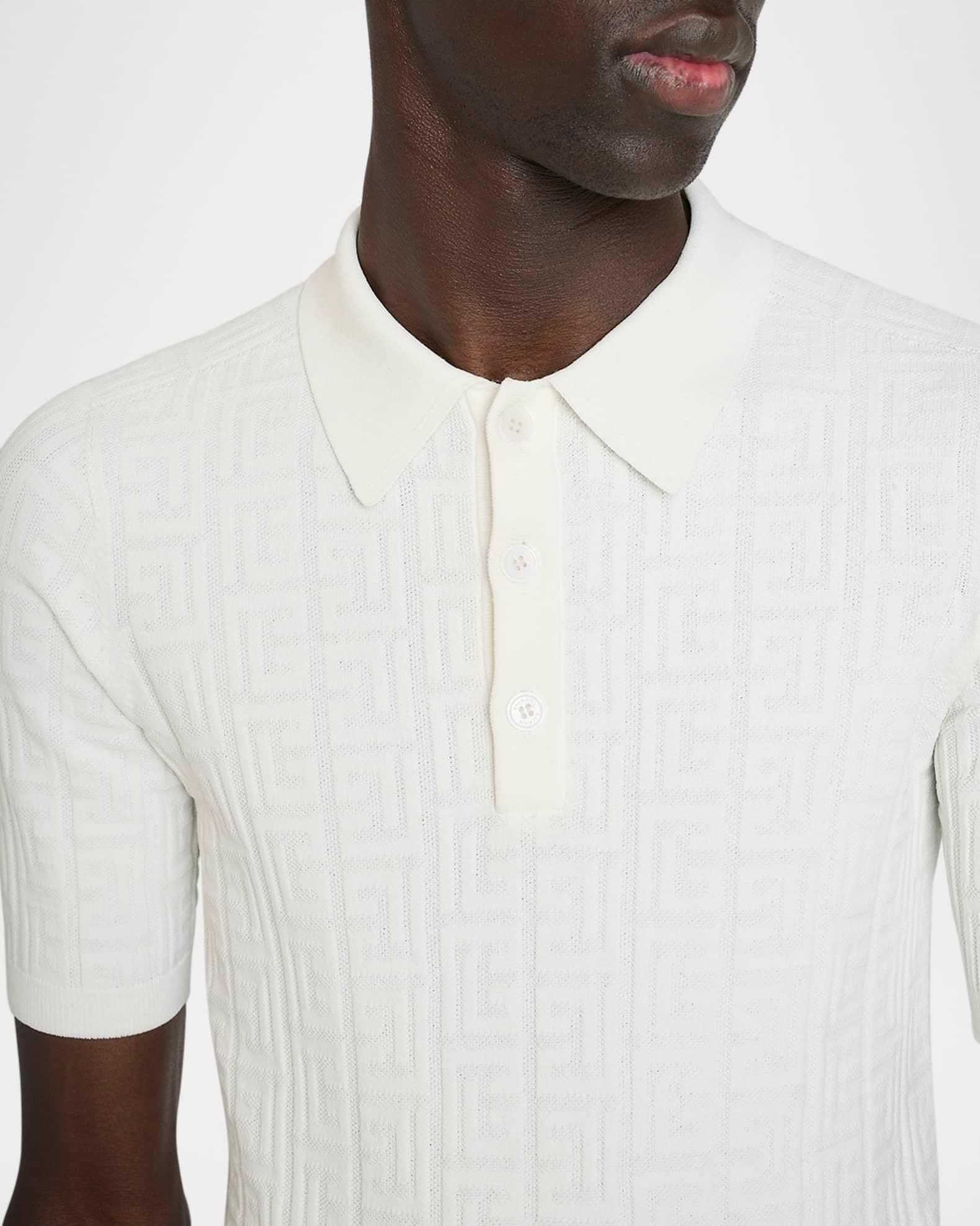 Men's Tonal Monogram Knit Polo Shirt Product Image