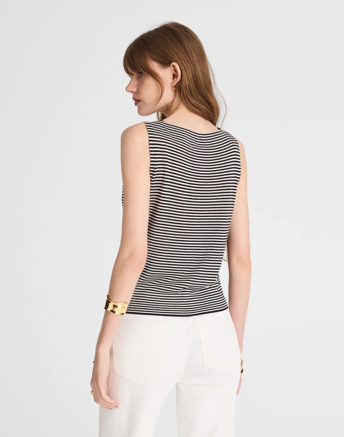 Boatneck Sleeveless Sweater Product Image