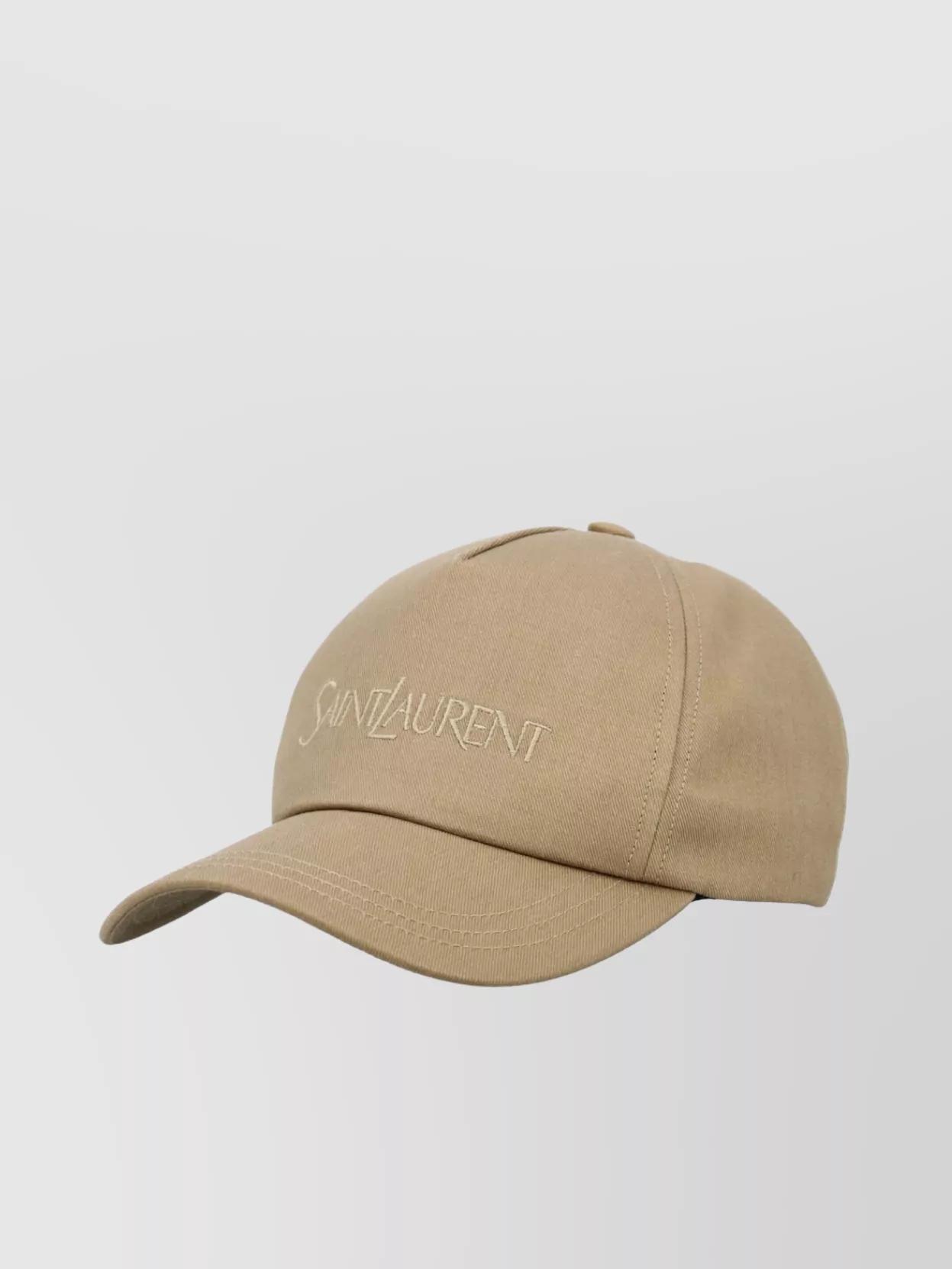 SAINT LAURENT Cotton And Linen Baseball Cap Men In Multicolor Product Image