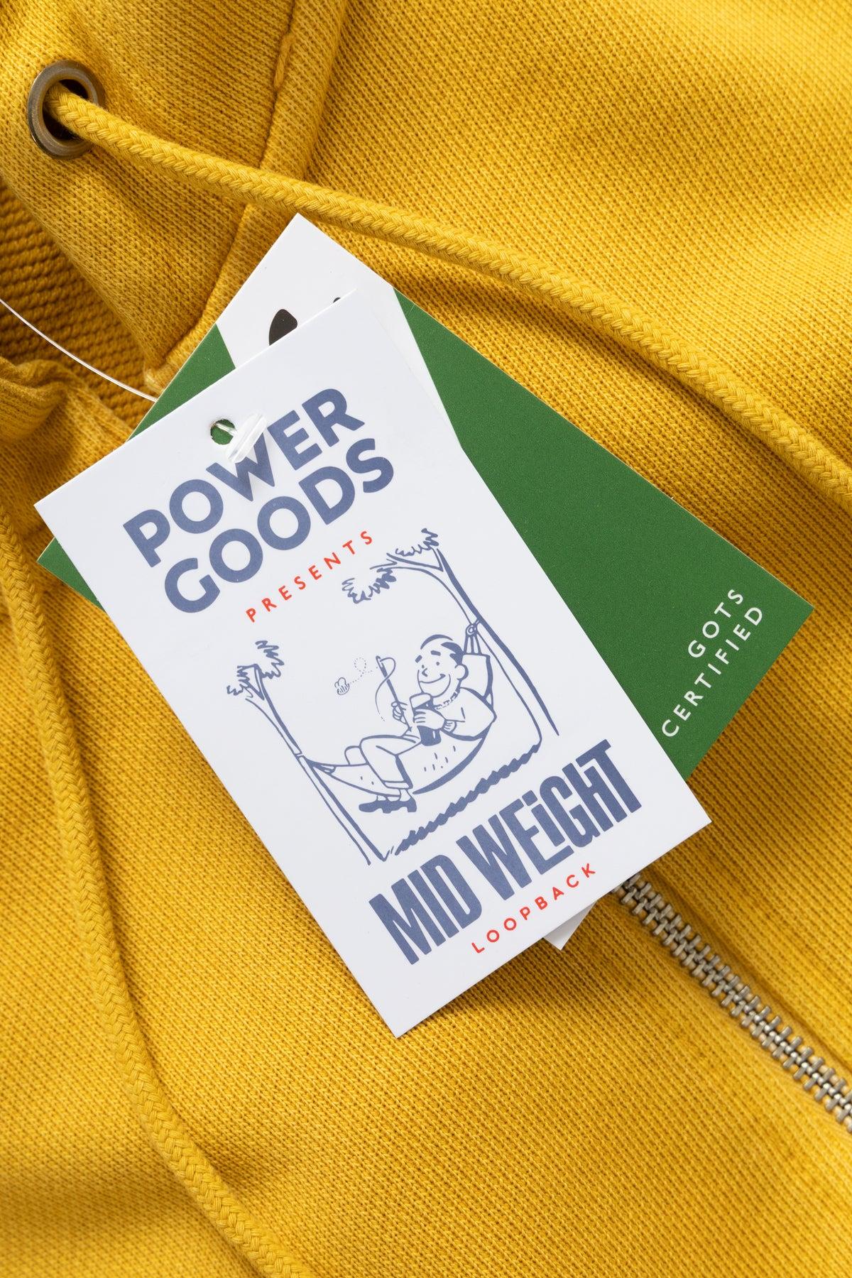 Power Goods - Loopback Zip Hoodie - Sunflower Product Image