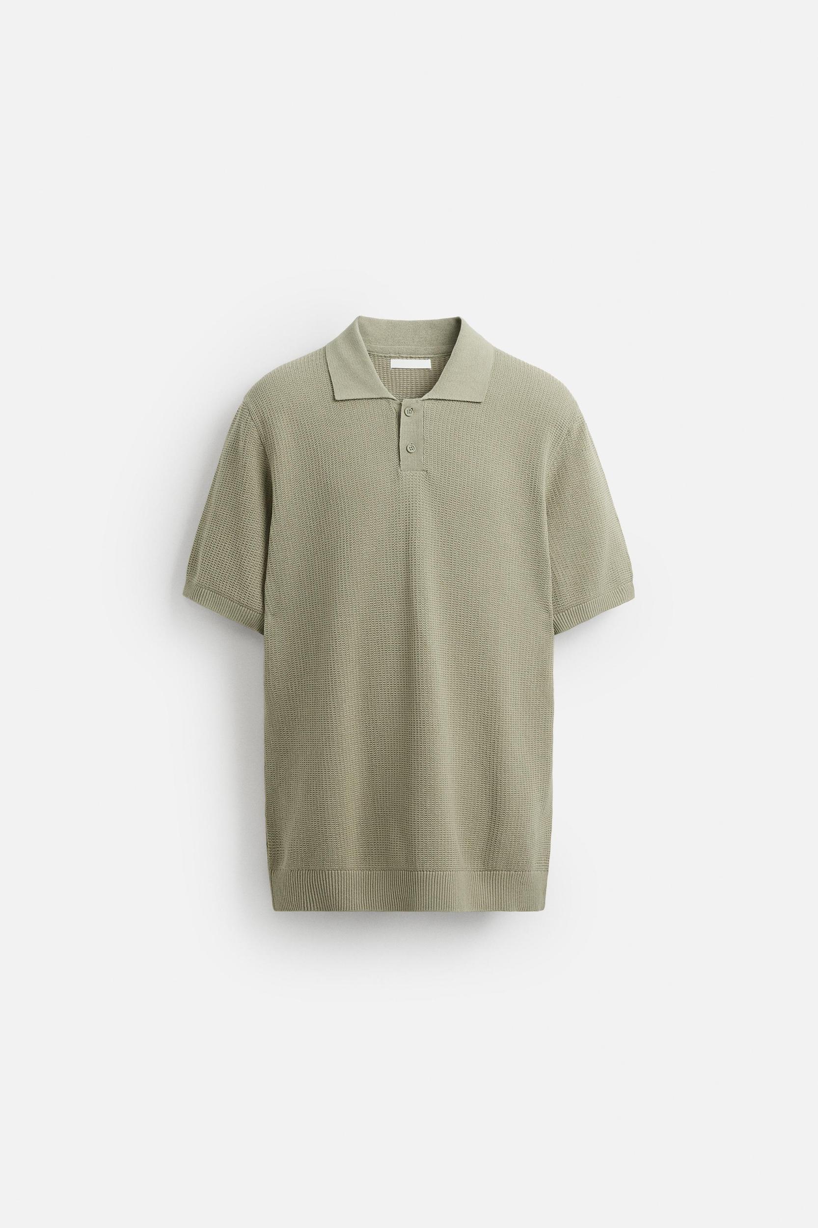 TEXTURED KNIT POLO SHIRT Product Image
