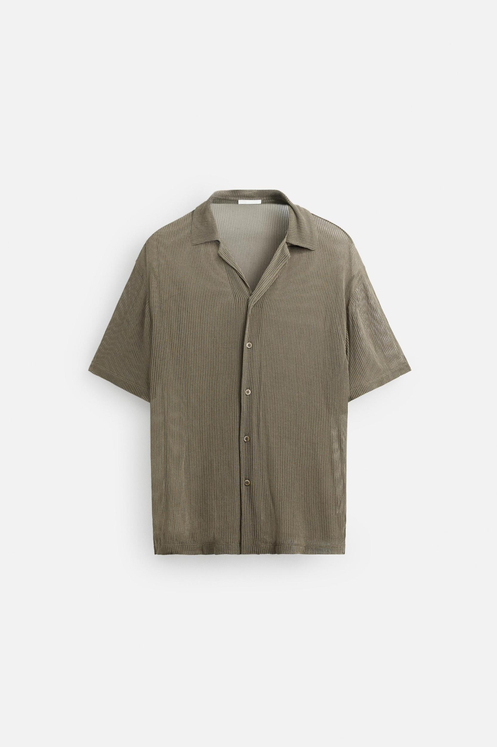 SEMI-SHEER TEXTURED SHIRT Product Image