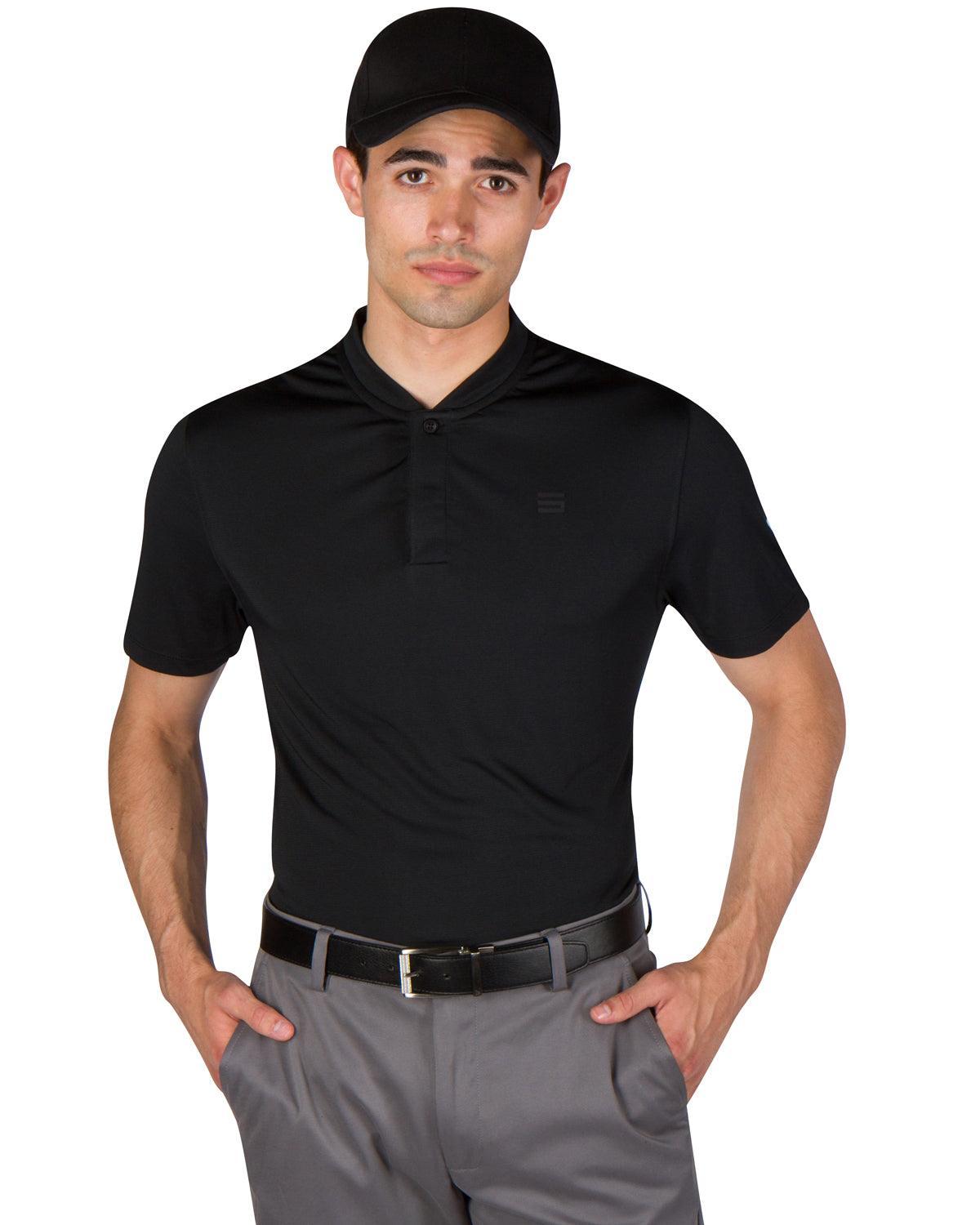 Three Sixty Six Men's Solid Collarless Golf Polo Male Product Image