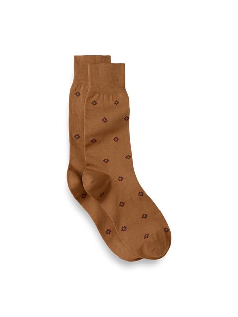 Medallion Cotton Blend Sock - Bronze Product Image