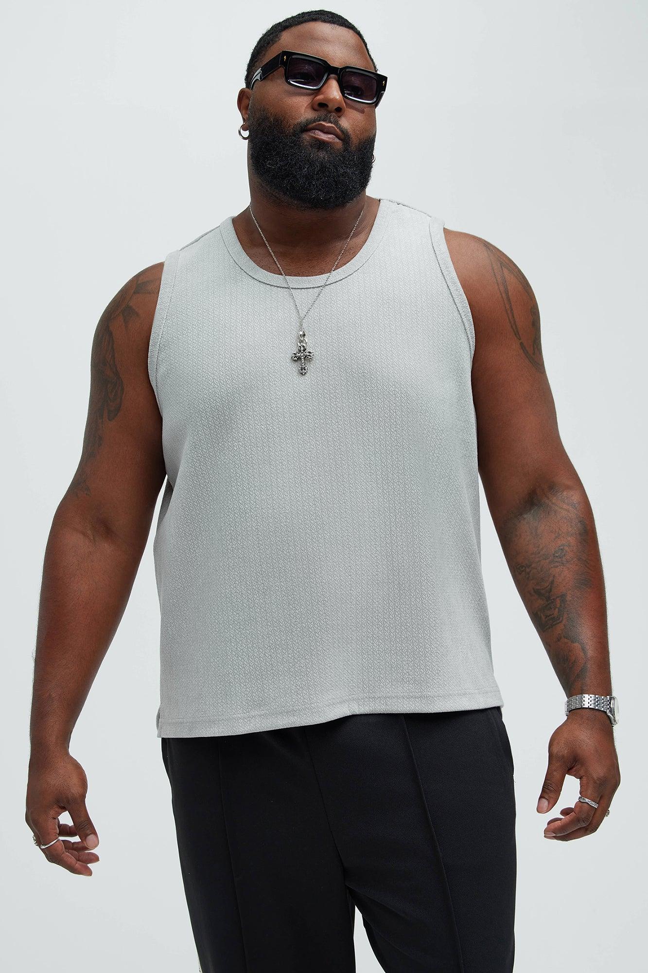 Dudley Textured Relaxed Tank - Stone Product Image