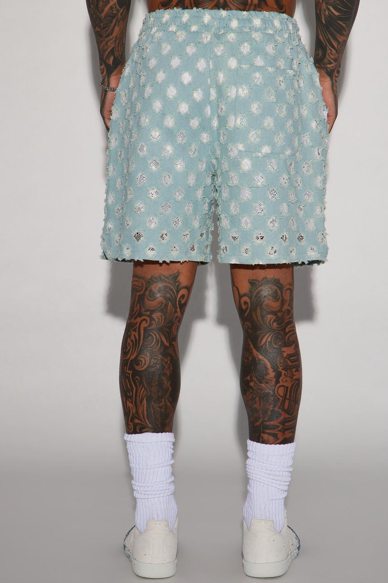 Bravo Basketball Shorts - Light Blue Wash Product Image