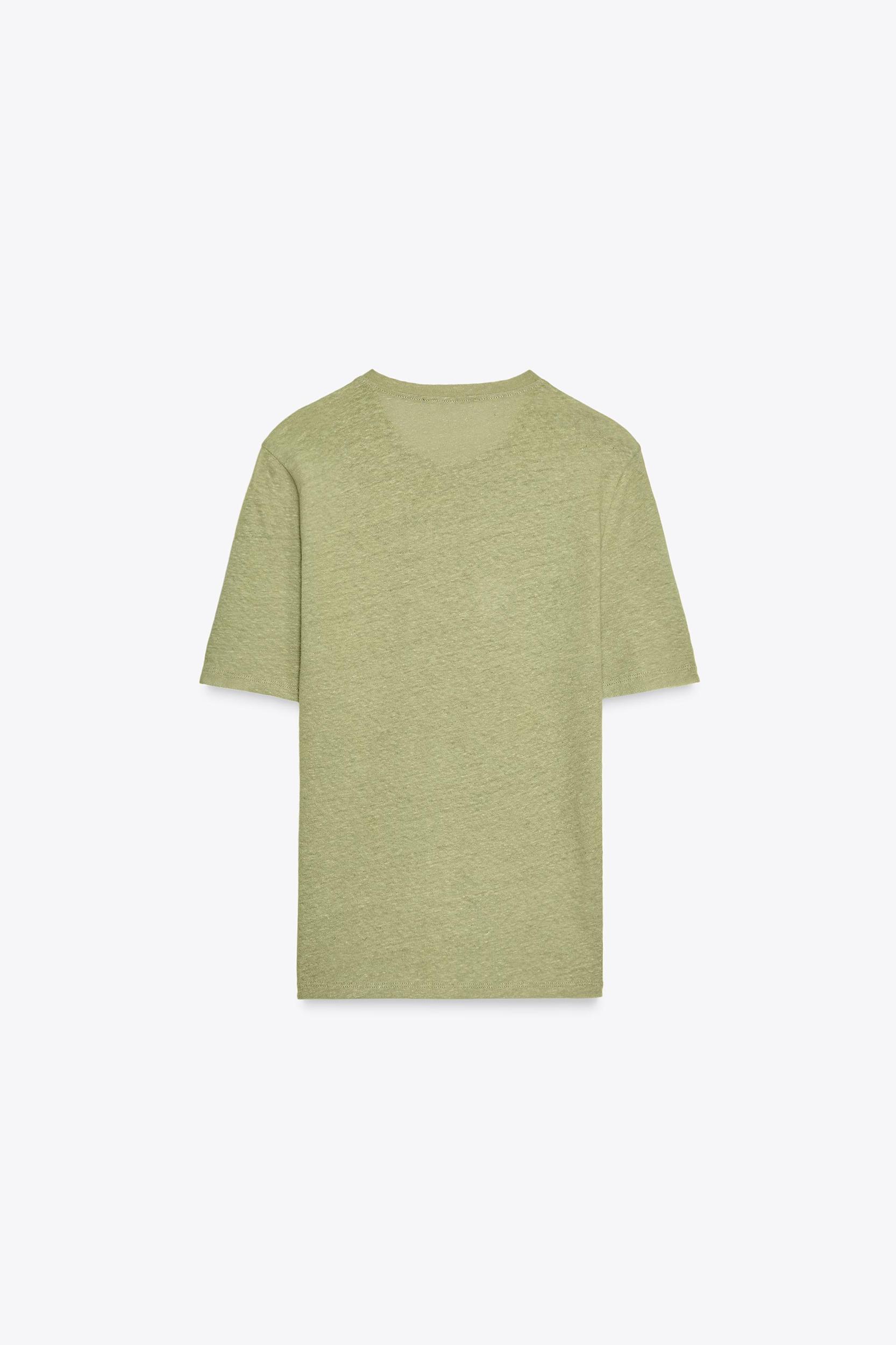 BUTTONED LINEN T-SHIRT Product Image