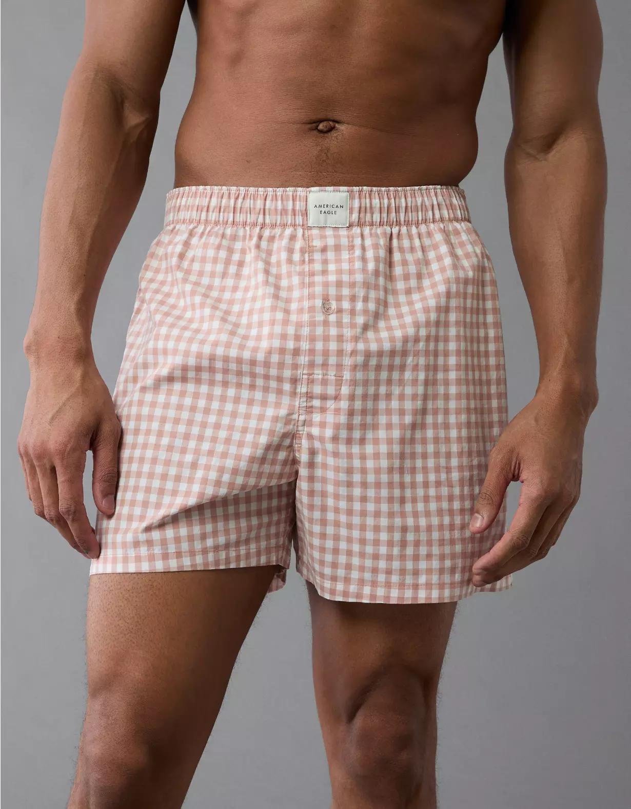 AEO Men's Plaid Stretch Boxer Short Product Image