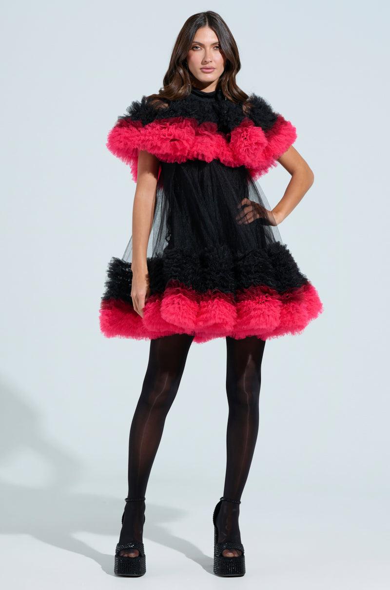 ONLY ME OMBRE TULLE MINI DRESS Product Image