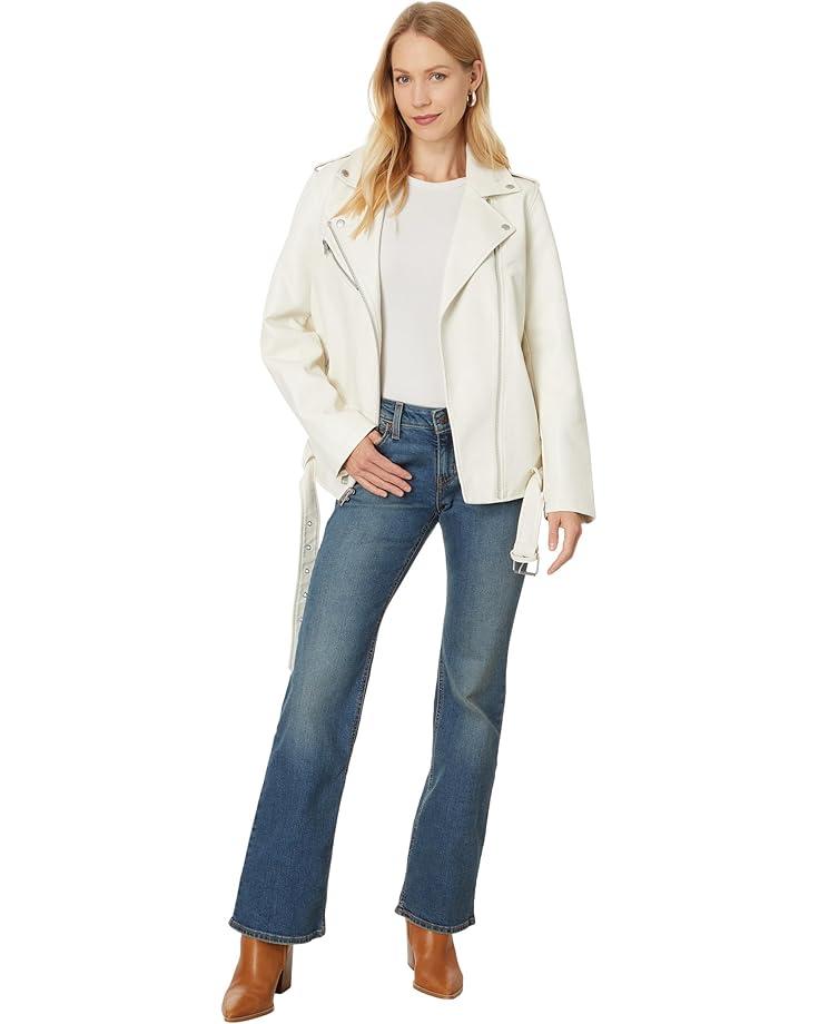 Relaxed Crop Faux Leather Moto Jacket Product Image