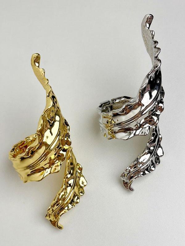 Geometric Pleated Shiny Solid Color Bracelet Accessories Product Image