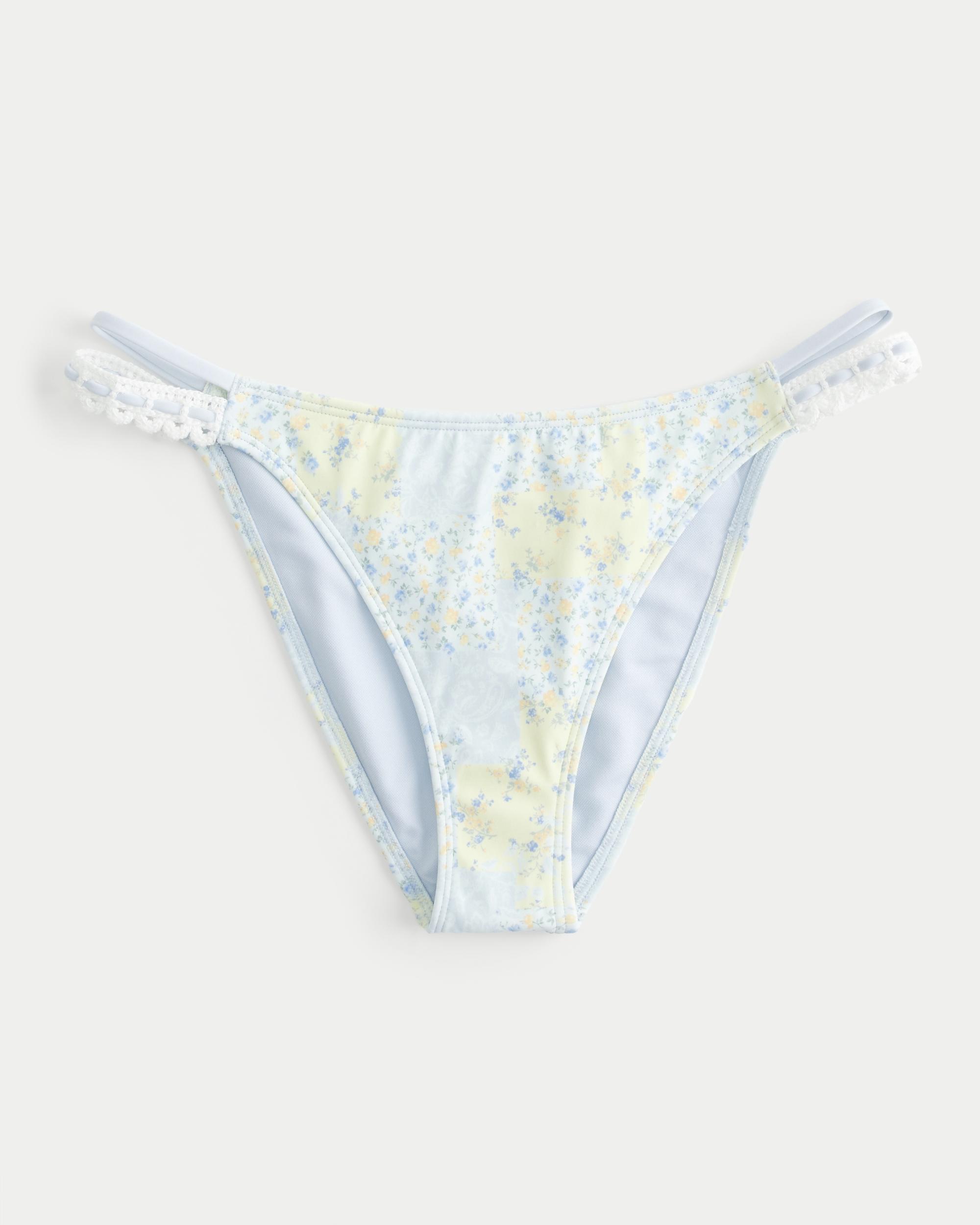 Strappy High-Leg Cheeky Bikini Bottom Product Image