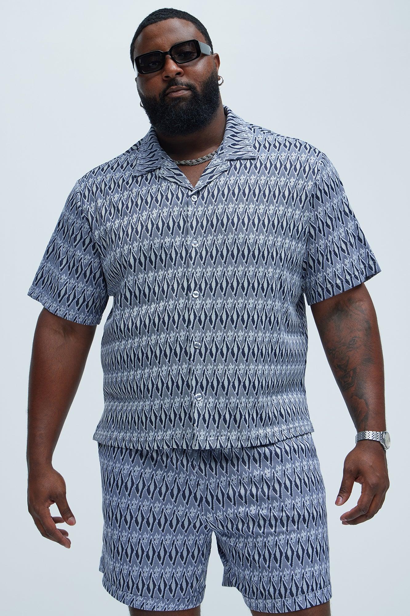 Xavion Textured Shirt - Blue/combo Product Image