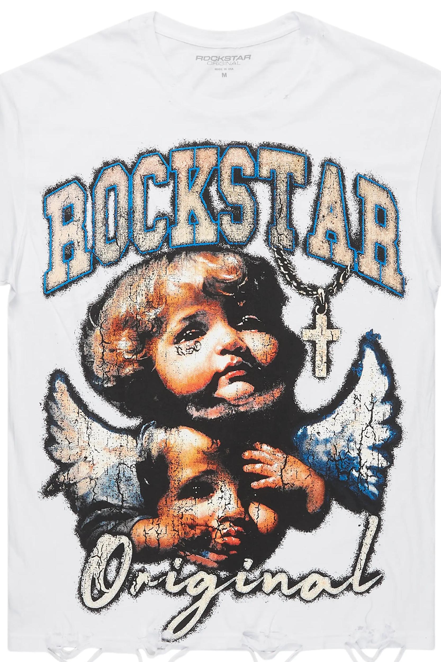 Deiter White Oversized Graphic T-Shirt Male Product Image