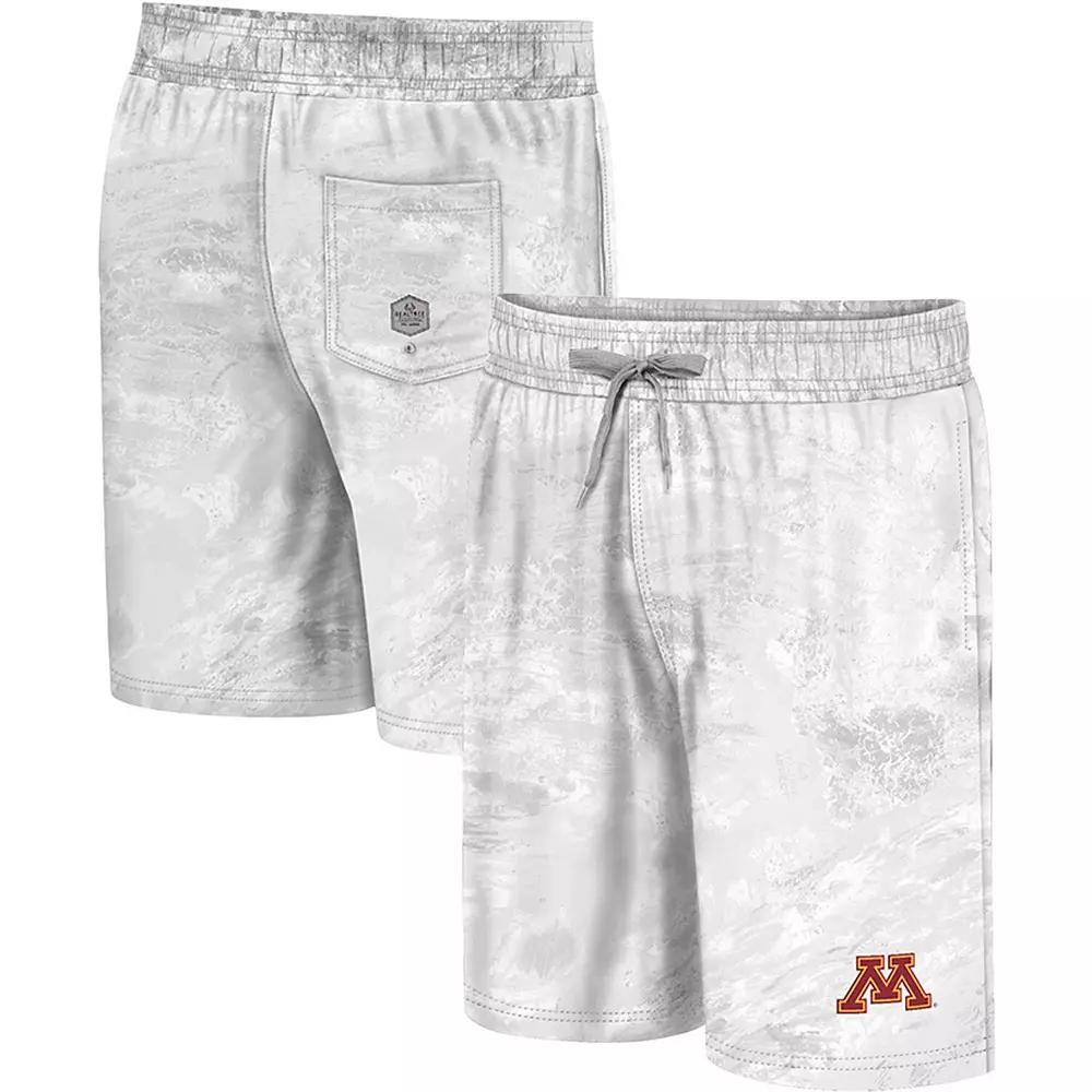 Men's Colosseum White Minnesota Golden Gophers Realtree Aspect Ohana Swim Shorts, Size: 2XL Product Image