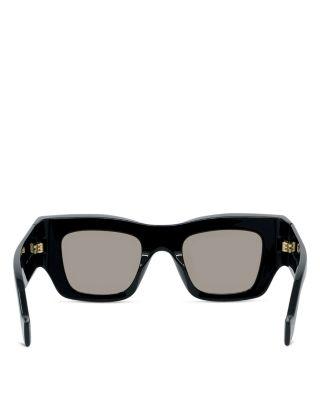 Signature Black Rectangular Sunglasses, 56mm   Product Image