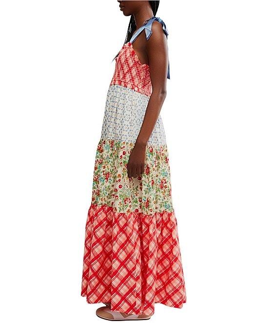 Free People Bluebell Floral Print V-Neck Sleeveless Maxi Dress Product Image