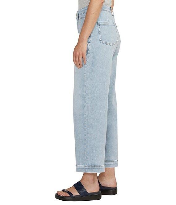 Jag Jeans Sophia Stretch Denim Patch Pocket High Rise Wide Leg Cropped Jean Product Image