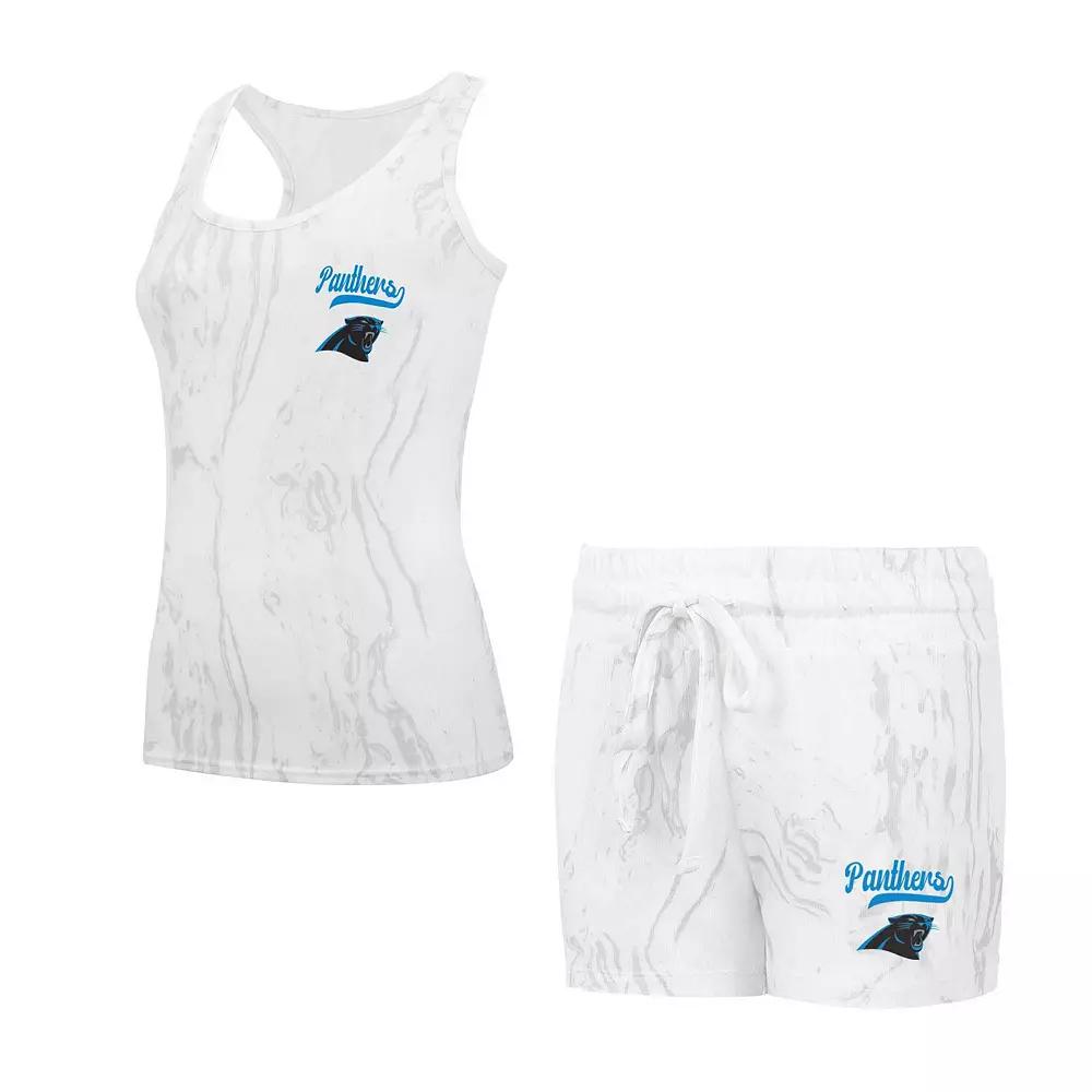 Women's Concepts Sport Carolina Panthers Quartz Hacci Knit Tank Top & Shorts Sleep Set,  Product Image
