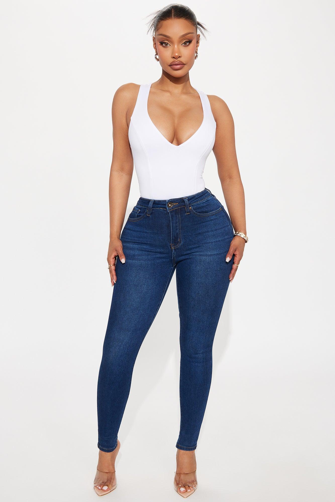 Delta Double Lined Bodysuit - White Product Image