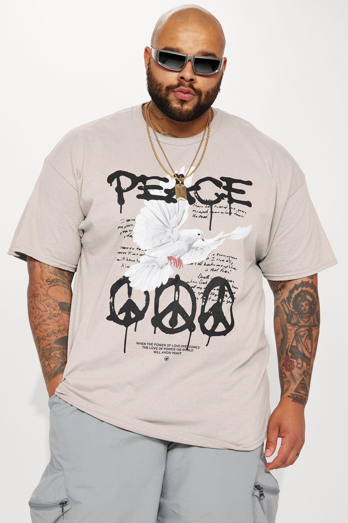 The Power Of Peace Short Sleeve Tee - Silver Product Image