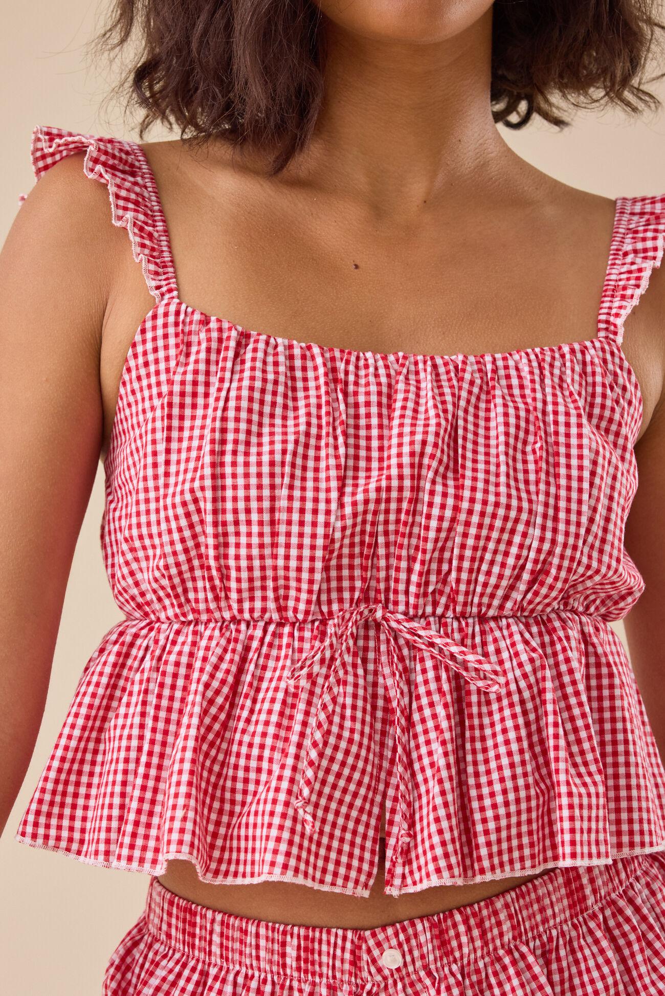 Jenni Gingham Tank Top Product Image