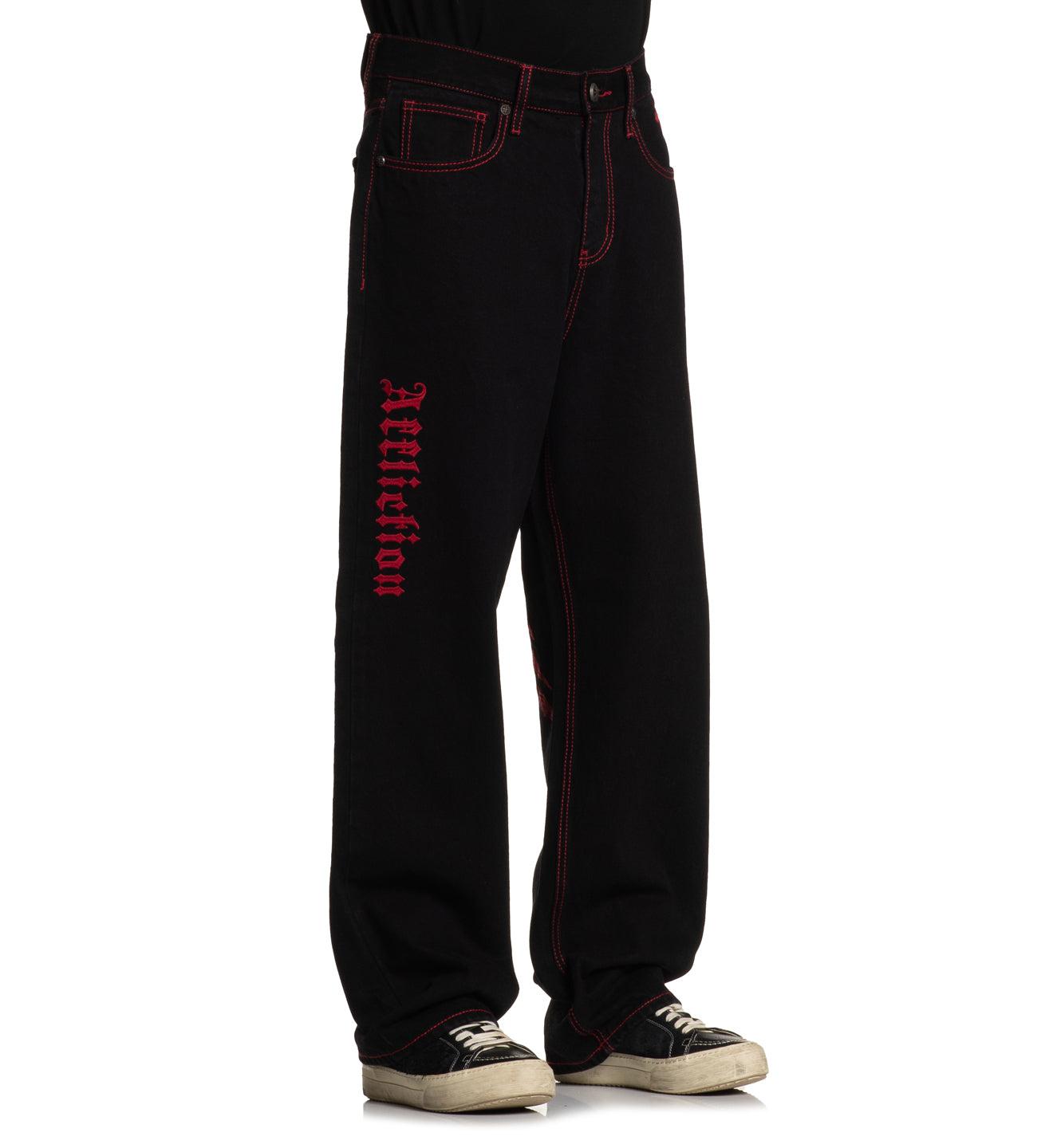 Wide Leg Wings Jeans Male Product Image