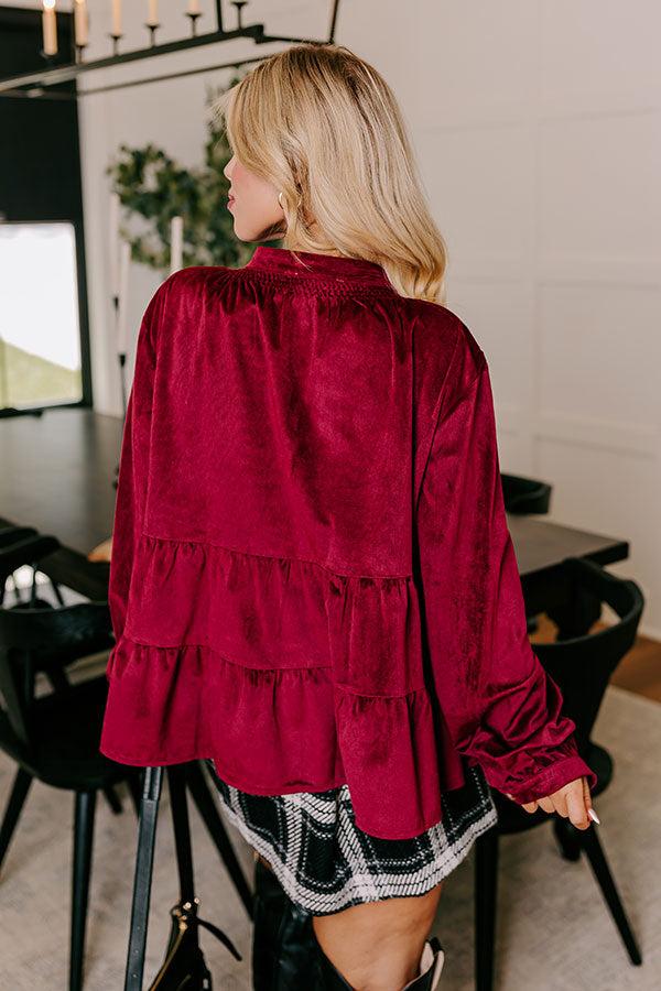 Sonoma Sways Shift Top in Wine Curves Product Image