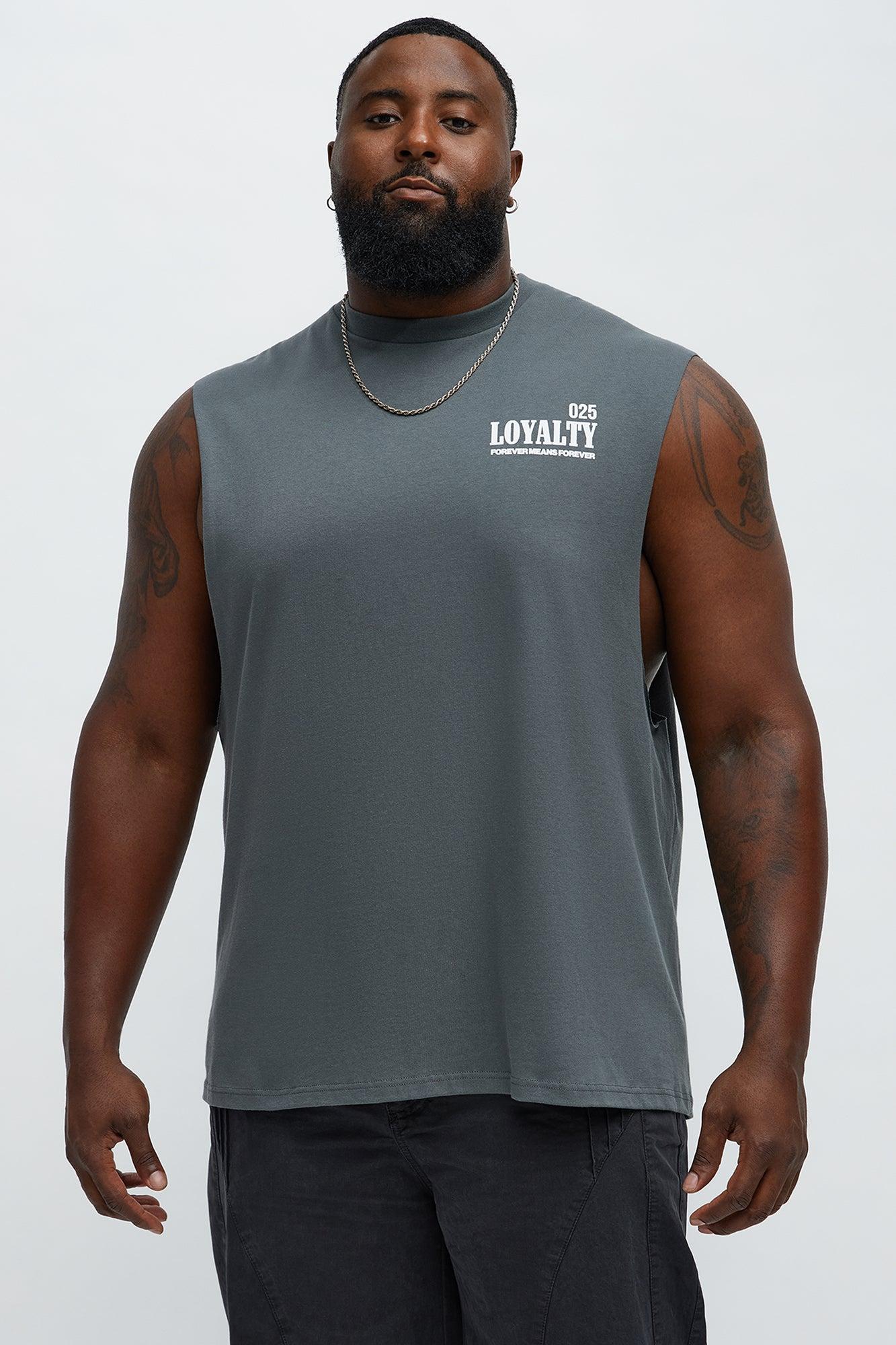 Loyal To The End Muscle Tee - Charcoal Male Product Image