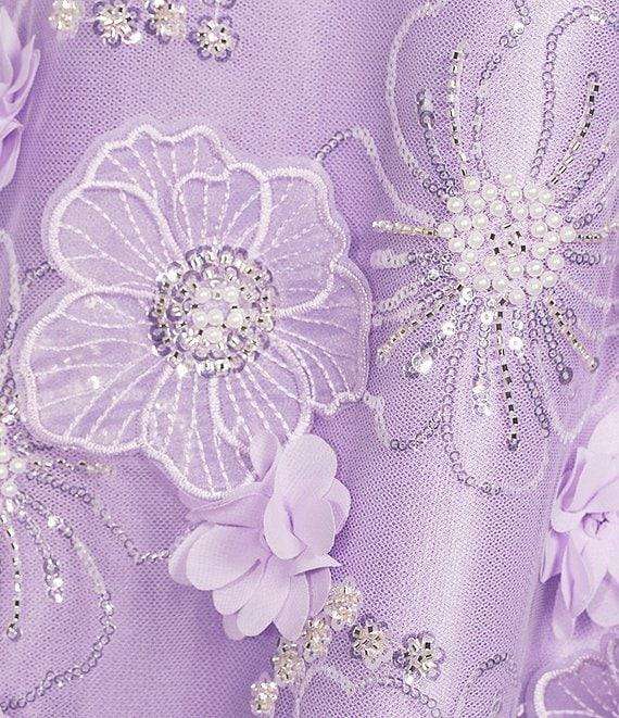 Dear Moon 3D Floral Strapless Ruched Bodice A-Line Ballgown Product Image